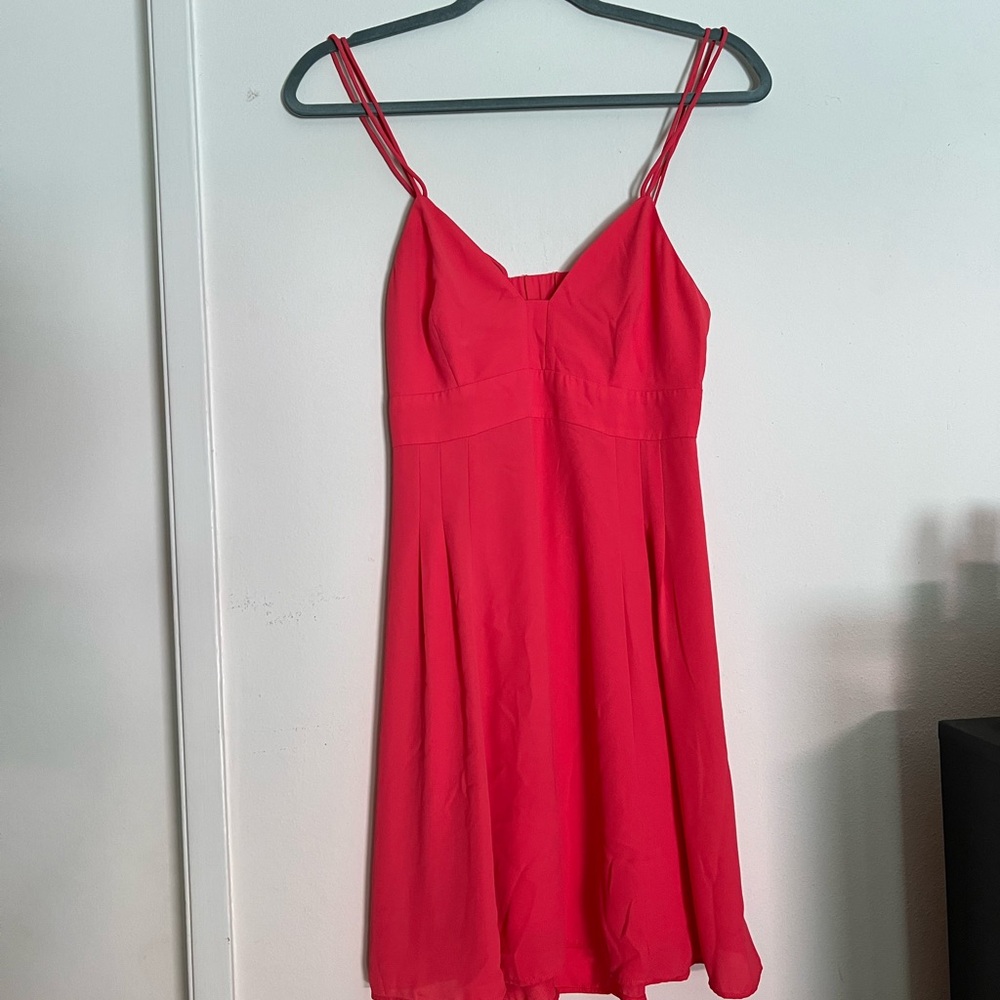 Express Red Spaghetti Strap Mini Sundress